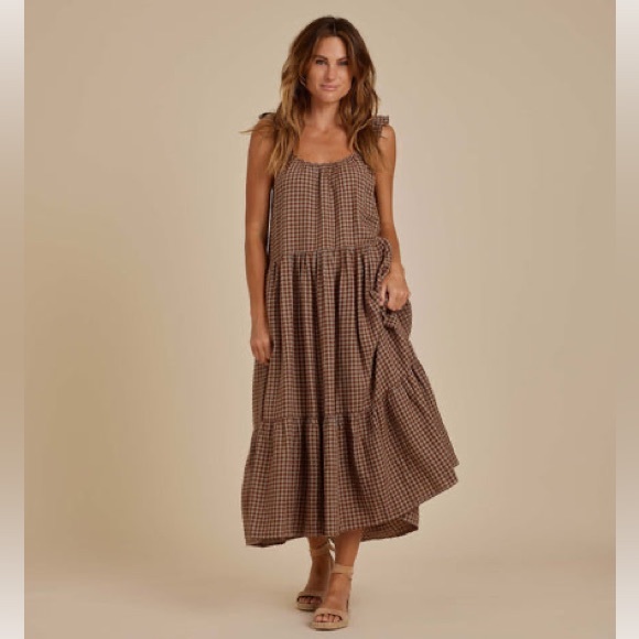 Rylee + Cru Dresses & Skirts - {Rylee + Cru} Women’s Abbie Tiered Check Dress - Sz M